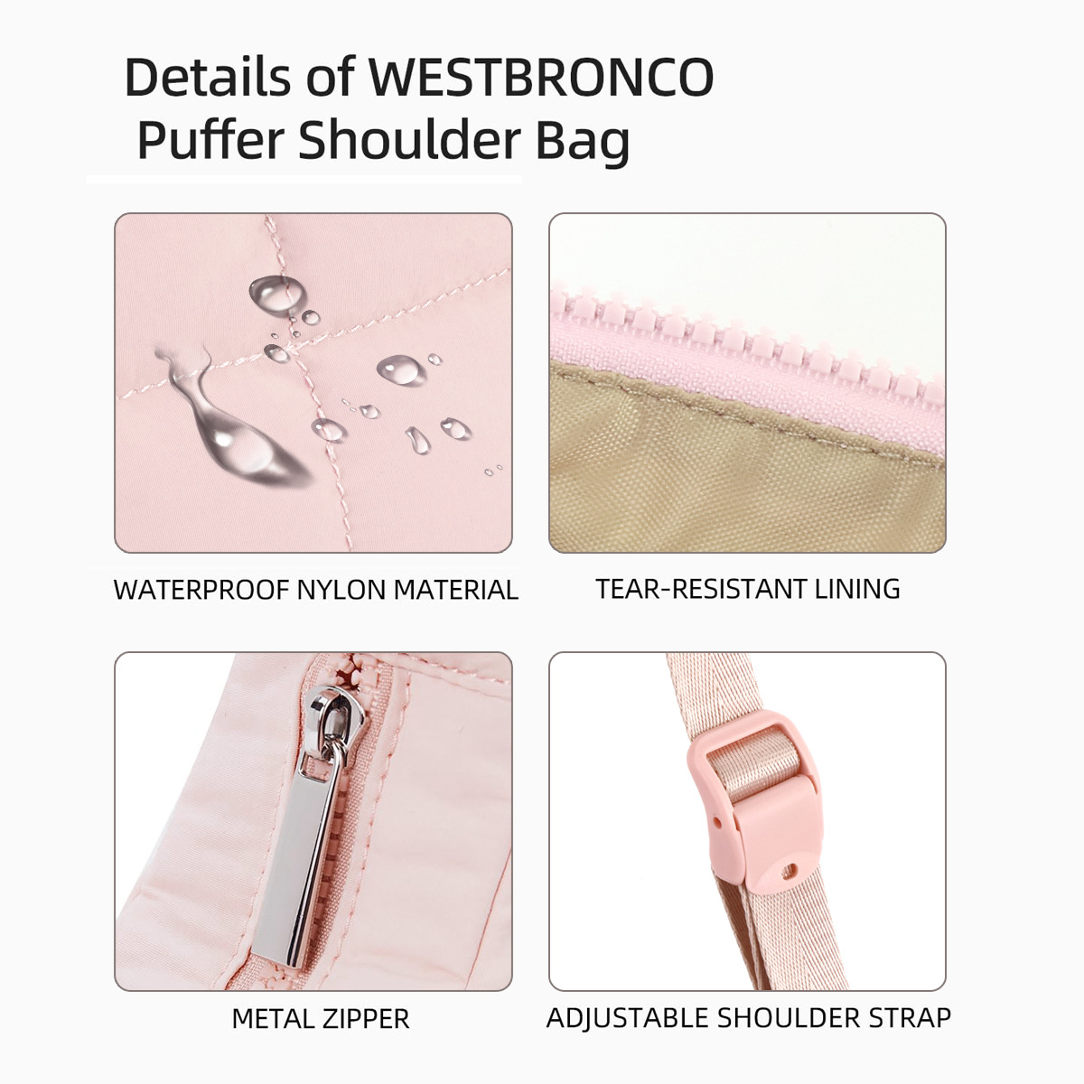 Nylon Large-Capacity Underarm Bag for Women