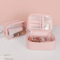 2pcs Waterproof PU Leather Travel Cosmetic Bags