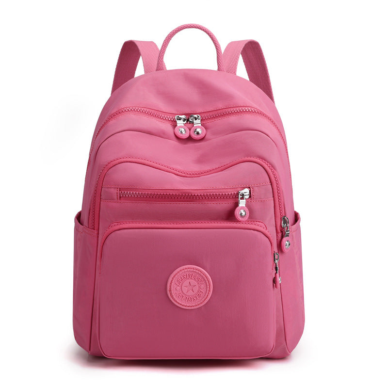 Stylish Women's Nylon Backpack - Large Capacity Travel Bag