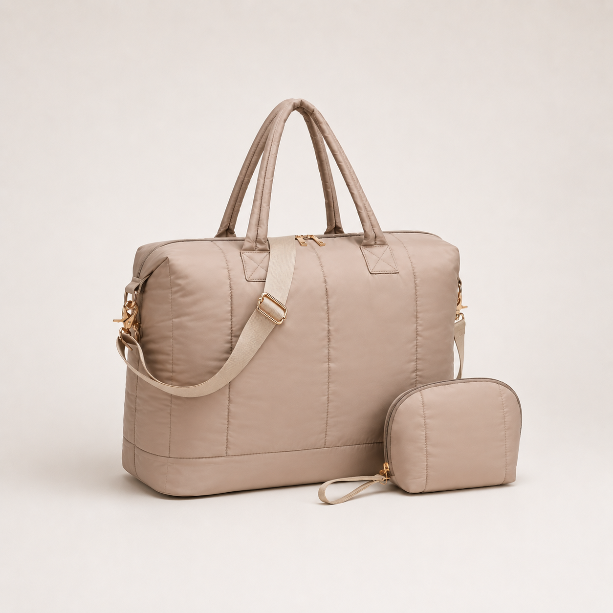 Bluboon Weekender Bags for Women Puffer Tote Bag with Zipper Carry On Airport Bag Winter Shoulder Bags for Travel Work and Makeup Bag