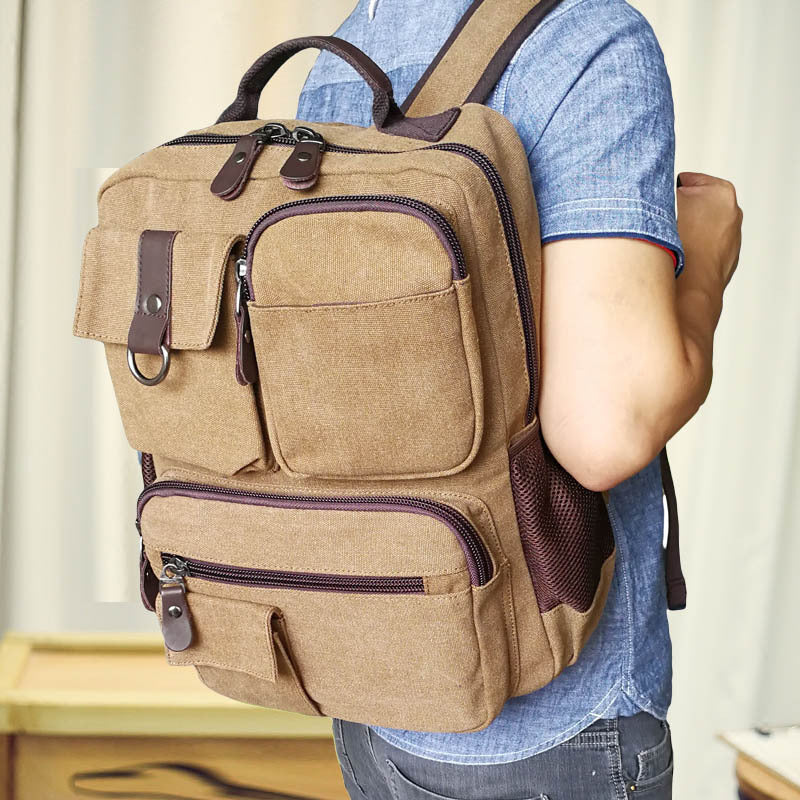 Canvas Backpack, Washable Bag