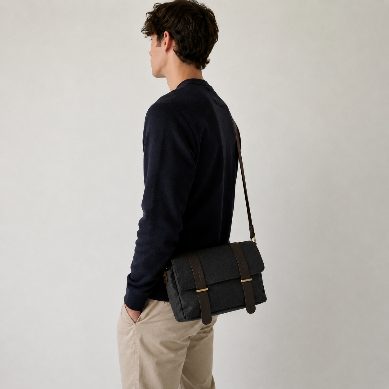 Men's Canvas Crossbody Travel Bag (Shoulder Bag)