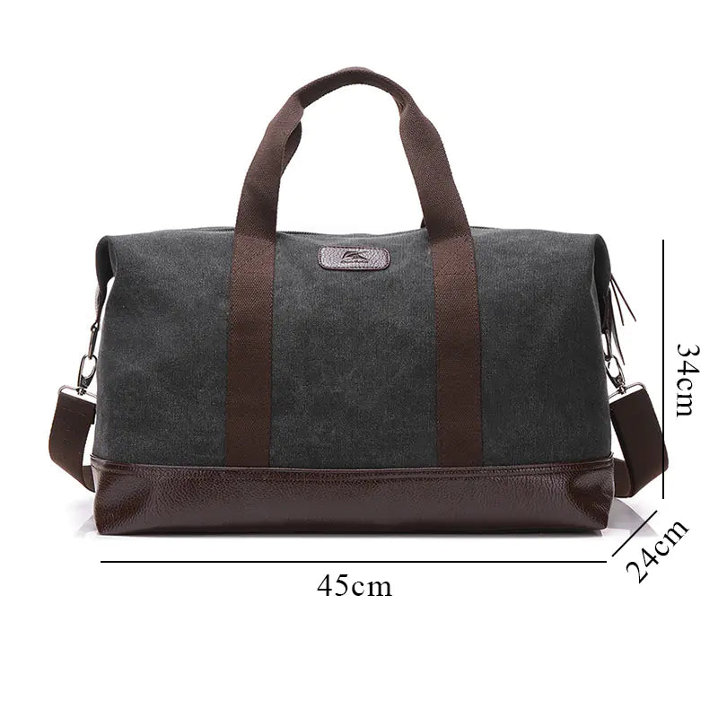 Vintage Canvas Weekend Bag for Outdoor Storage
