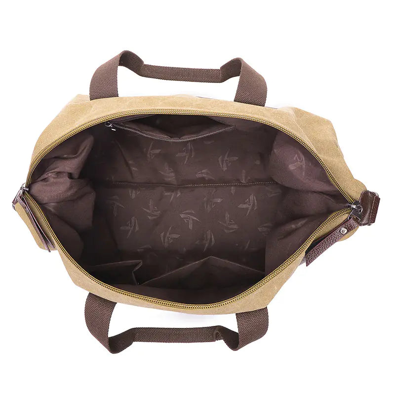 Vintage Canvas Weekend Bag for Outdoor Storage