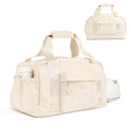 ETRONIK Expandable Travel Bag for Women Weekender Bag with Shoe Compartment Duffle Bag for Travel with Wet Pocket Water Resistant Carry on Overnight Gym Bags for Women Beige