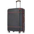 Merax Luggage24 IN Hardside Suitcase Expandable with Spinner Wheels Vintage Luggage with TSA Lock Lightweight(Black)
