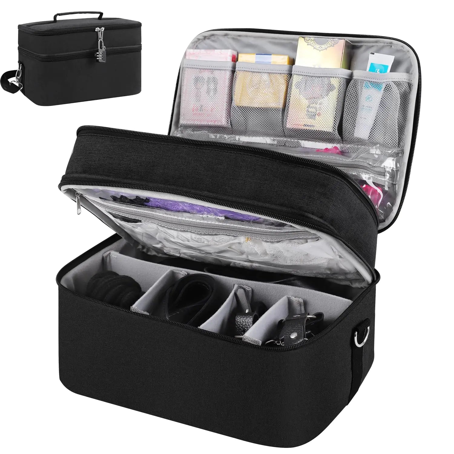 Toy Storage Bag Organizer Case for Women and MenLock Box Travel Bag Game Toys Storage Bags