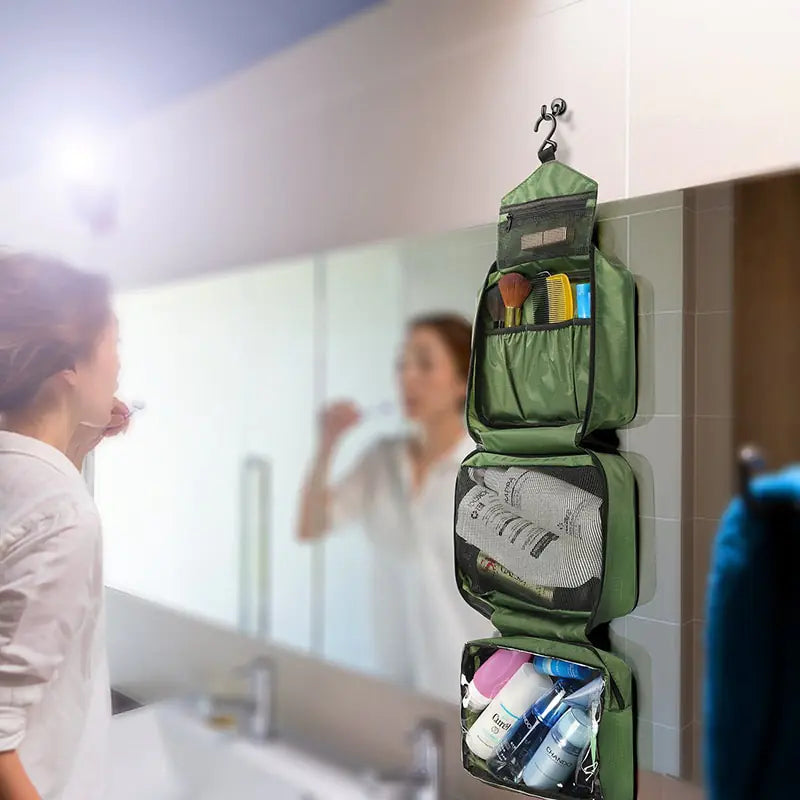 Compact Waterproof Hanging Makeup Travel Bag
