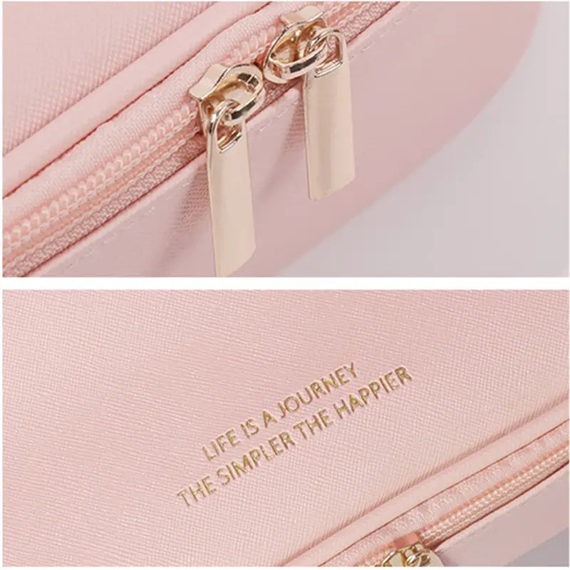 2pcs Waterproof PU Leather Travel Cosmetic Bags