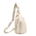 I IHAYNER Small Sling Bag for Women Crossbody Bags Fanny Pack Chest Bag for Travel Lightweight Casual Backpack for Hiking Ivory