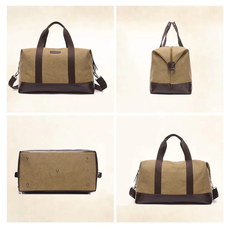 Vintage Canvas Weekend Bag for Outdoor Storage