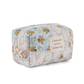uekeboag Small Floral Quilted Cotton Makeup Pouch for Women and girlsCoquette Quilted Toiletry BagCute Aesthetic Mini Bag Kawaii Travel Cosmetic Bags(01Light Pink)