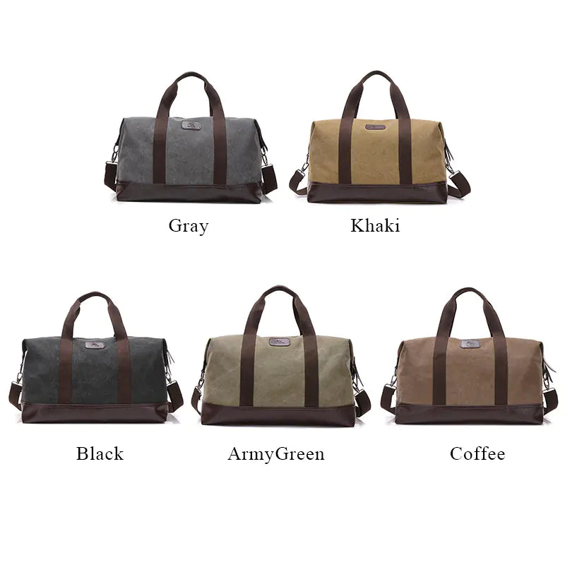 Vintage Canvas Weekend Bag for Outdoor Storage